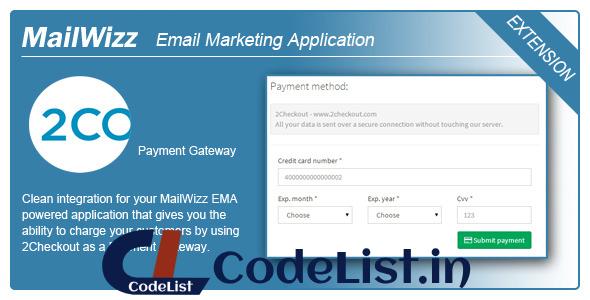 MailWizz EMA integration with 2Checkout