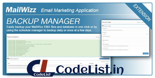 Backup Manager for MailWizz EMA