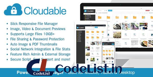 Cloudable – File Hosting Script – Securely Manage, Preview & Share Your Files