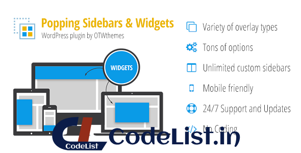 Popping Sidebars and Widgets for WordPress v2.1.1