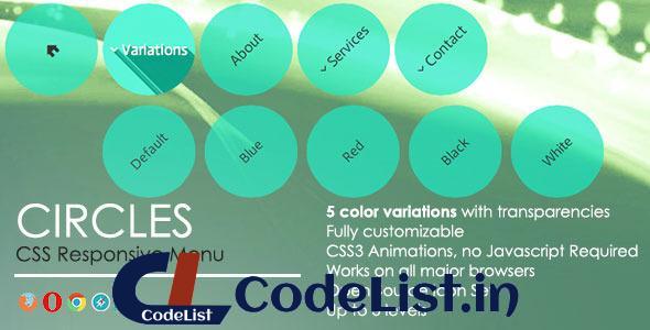 Circles Responsive Menu