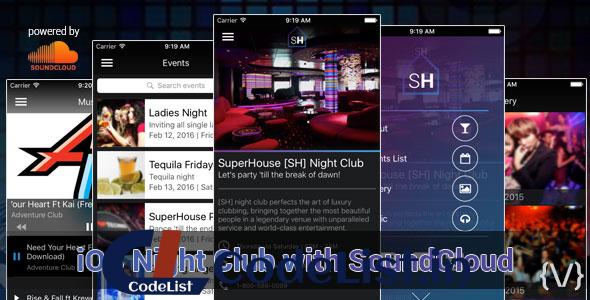 iOS Night Club/Bar with SoundCloud