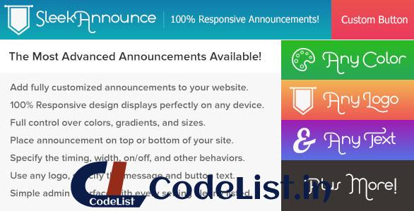 SleekAnnounce – Responsive Announcements and Cookie Notifications