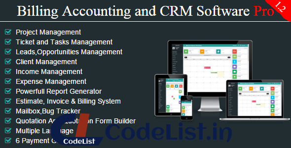 Project Manager With Billing Accounting CRM PRO