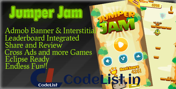 Jumper JAM Admob + Leaderboard +Powerups+Endless