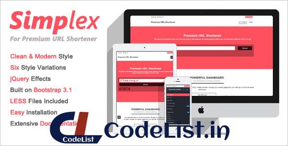 Simplex Theme for Premium URL Shortener