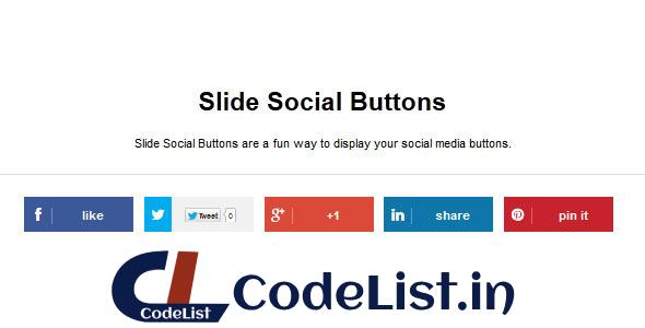 Slide Social Buttons