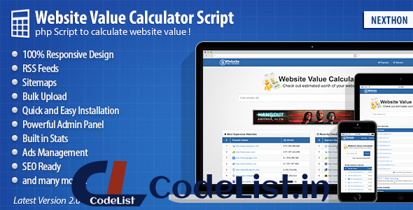 Website Value Calculator Script