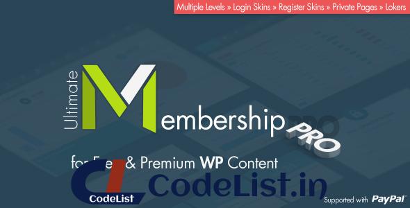 Ultimate Membership Pro WordPress Plugin v3.1