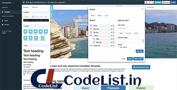 XSiteBuilder – Drag Drop Site Builder v1.1