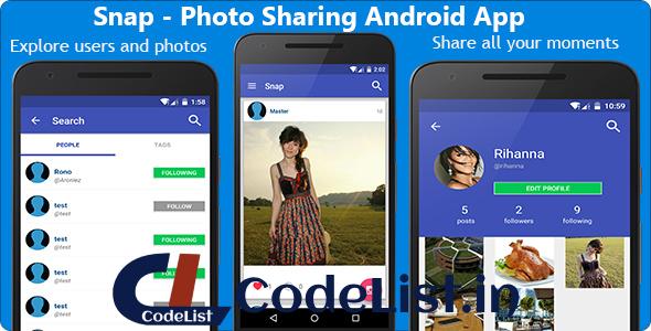 Snap – Photo Sharing Android App