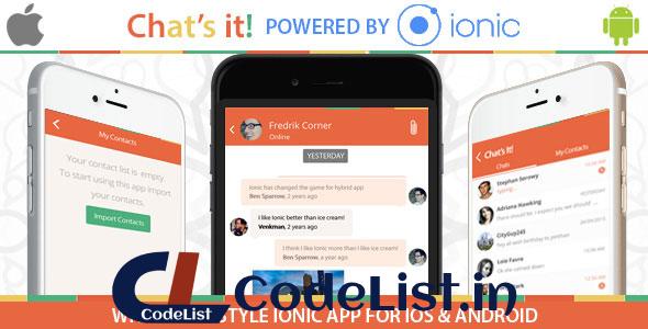 What’s App Chat Clone – An Ionic Framework ,Socket.io and Nodejs Full Hybrid App