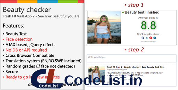 Fresh FaceBook Viral App 2 – “Beauty checker”