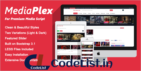 MediaPlex Theme for Premium Media Script