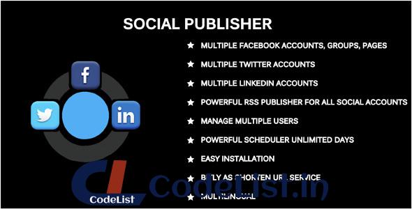 Social Publisher – Facebook, Twitter & LinkedIn Multiple Account