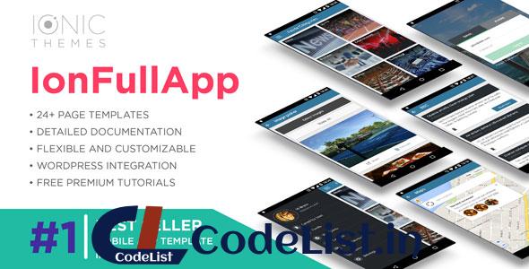 IonFullApp v1.6 – Full Ionic Template + Cordova Plugins