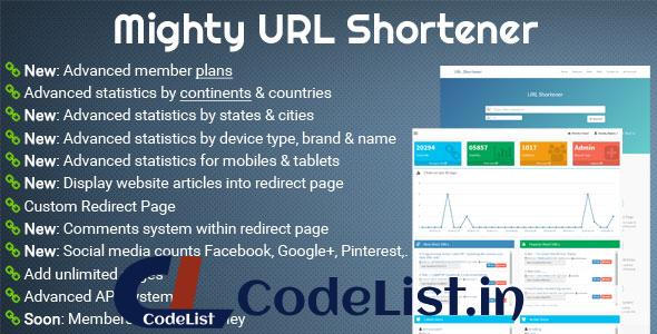 Mighty URL Shortener | Short URL Script