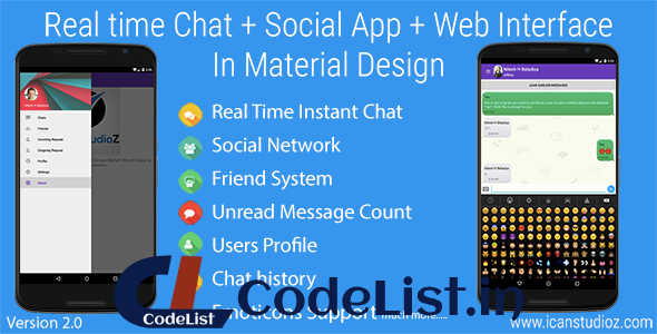 Real Time Chat + Social System + Web Interface