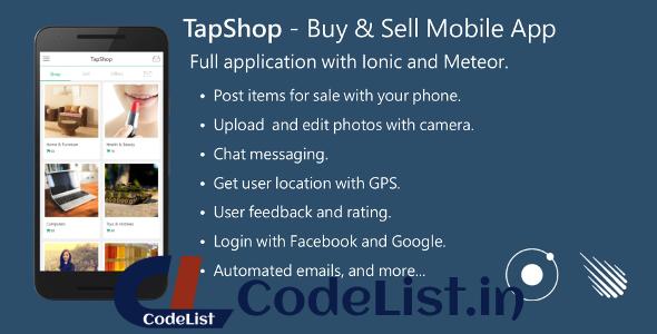 Buy & Sell Mobile App – Full Application with Meteor and Ionic