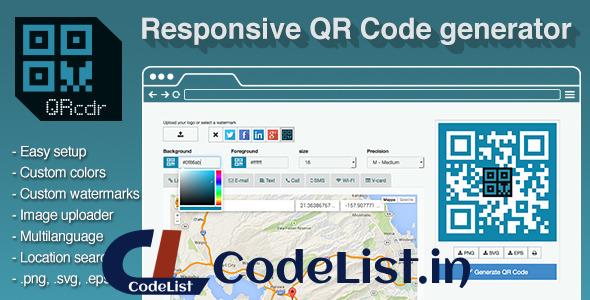 QRcdr – responsive QR Code generator