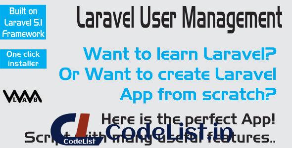 Laravel User Manager – Create L5 project with ease