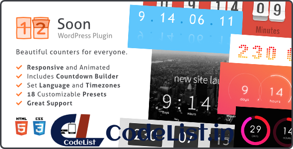 Soon Countdown Pack v1.8.1 – Responsive WordPress Plugin