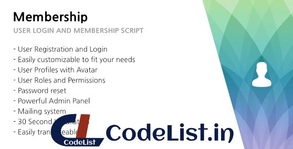 321 Membership – User Login, Membership and User Management