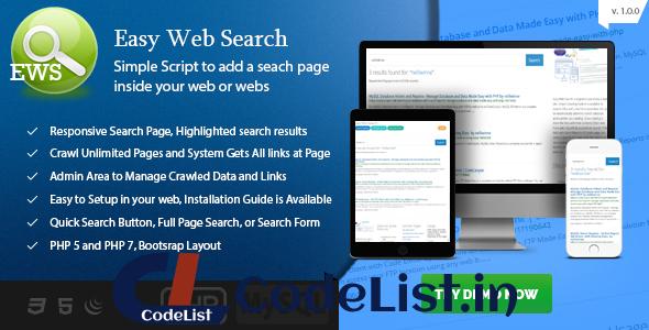 Easy Web Search – Simple Search Engine to Your Web Site