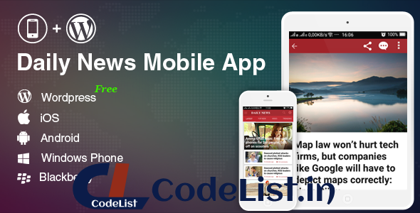 Full Mobile Application for WordPress News, Blog, Magazine Website – WordPress Mobile App