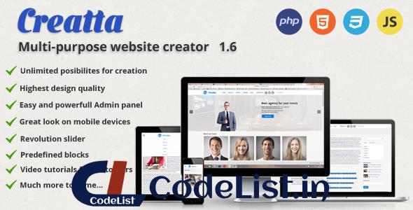 Creatta – multipurpose PHP website builder