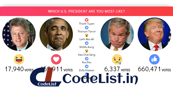 Facebook Live Reactions Vote (real-time)