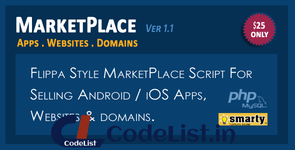 MarketPlace – Apps, Websites and Domains Selling Script