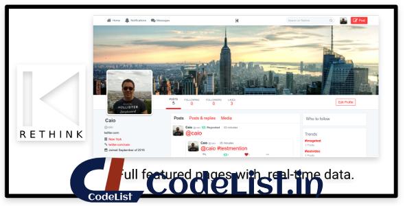 Rethink JS v1.3 – Social Network based on Twitter with JS serve