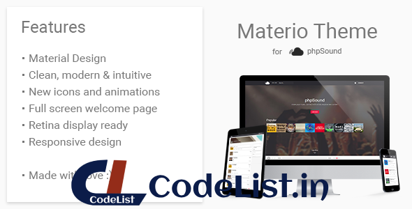 Materio Theme for phpSound