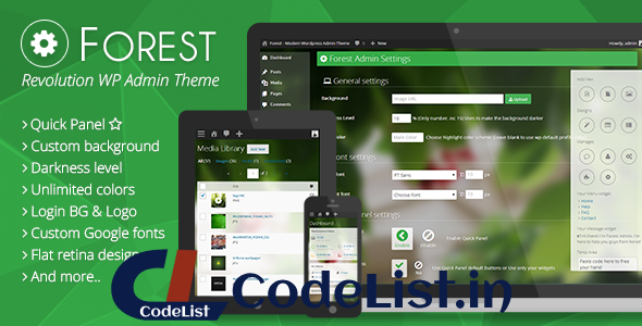 Forest v1.2.5 – Revolution WordPress Admin Theme