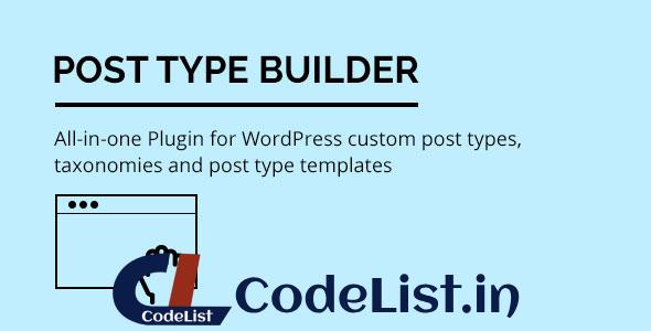 Post Type Builder v1.2.7 – WordPress Custom Post Types