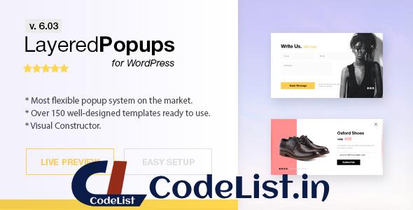 Layered Popups for WordPress v6.03