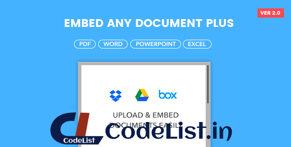 Embed Any Document Plus v2.0.2 – WordPress Plugin