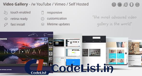 Video Gallery WordPress Plugin /w YouTube, Vimeo v9.69