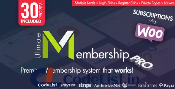 Ultimate Membership Pro WordPress Plugin v12.8