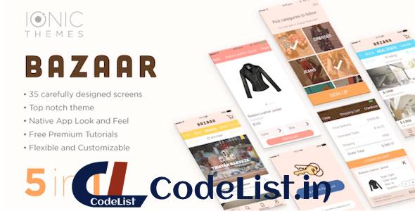 BAZAAR – Ionic Multi App Template (with optional WooCommerce integration)