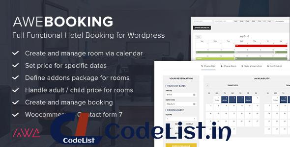 AweBooking v2.8.3 – Online Hotel Booking for WordPress