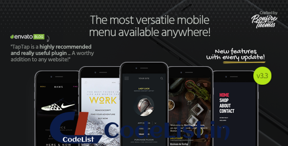 TapTap v3.9 – A Super Customizable WordPress Mobile Menu