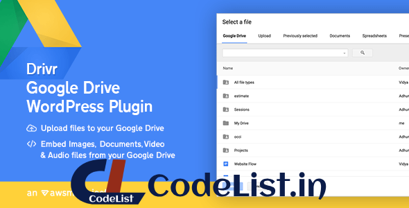 Drivr v1.0 – Google Drive Plugin for WordPress