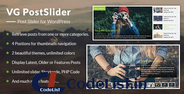 VG PostSlider v1.1 – Post Slider for WordPress