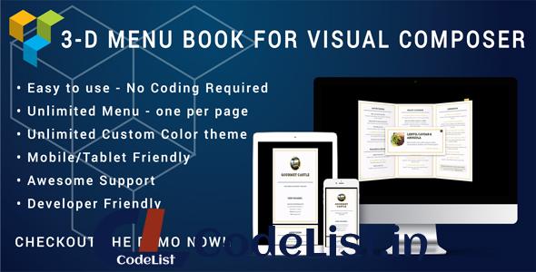 Visual Composer – 3D Menu Flyer for Restaurant and Cafe