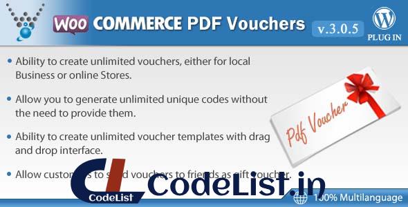 WooCommerce PDF Vouchers v3.0.5 – WordPress Plugin