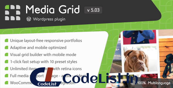 Media Grid v5.03 – WordPress Responsive Portfolio