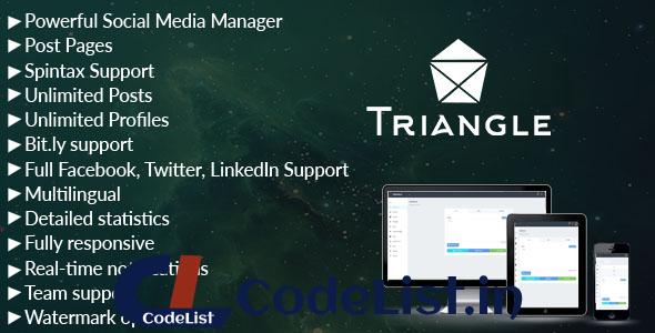 Triangle – Facebook, Twitter, LinkedIn Social Media Manager