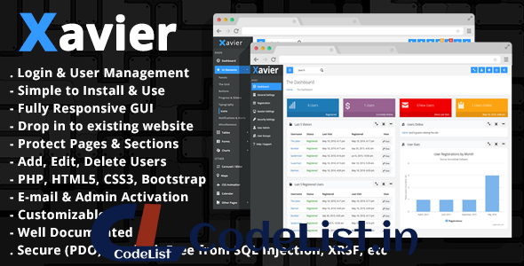 Xavier – PHP Login Script & User Management Admin Panel